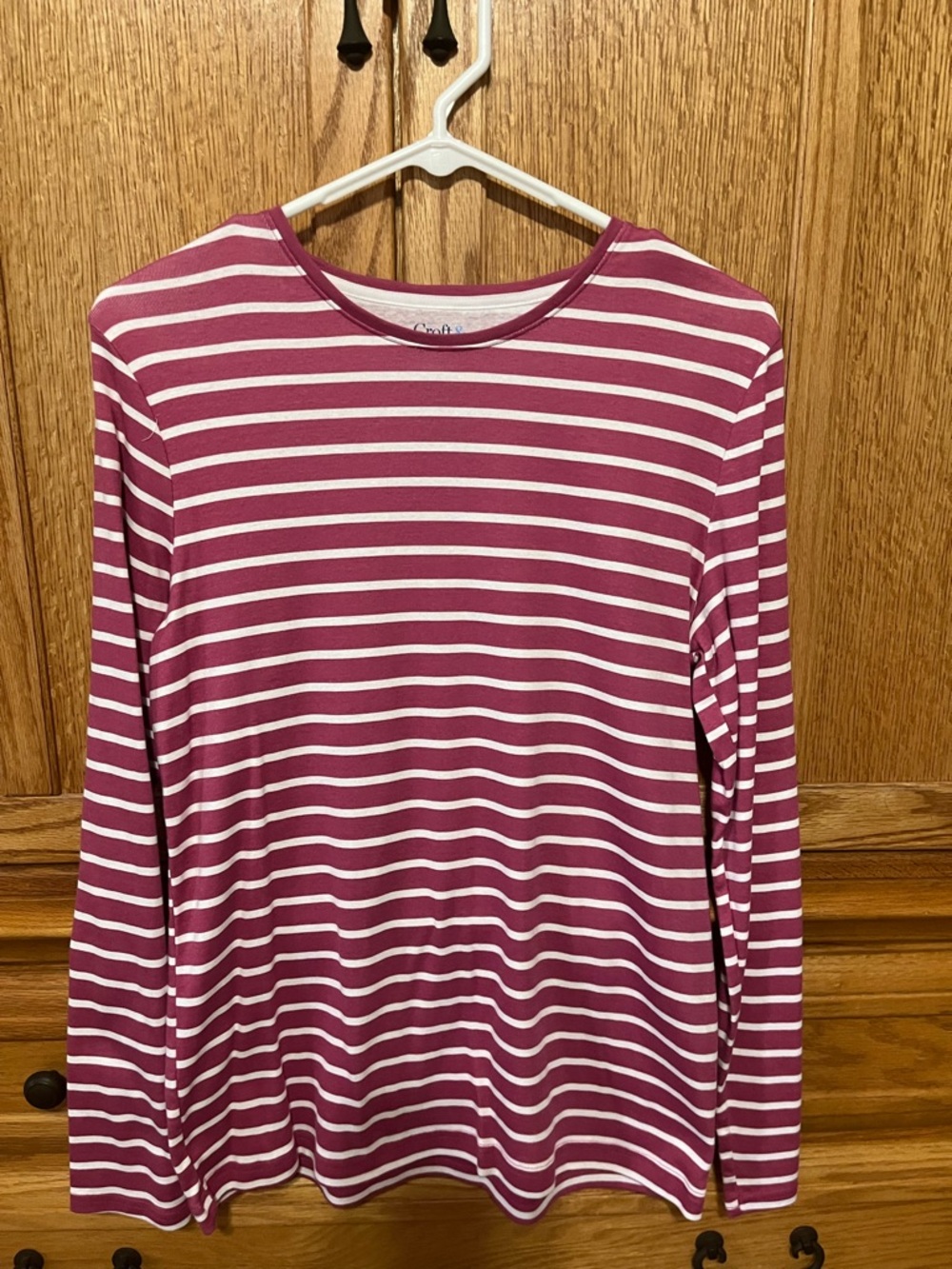 Croft & Barrow The Classic Tee Long-Sleeve Striped Crewneck Top